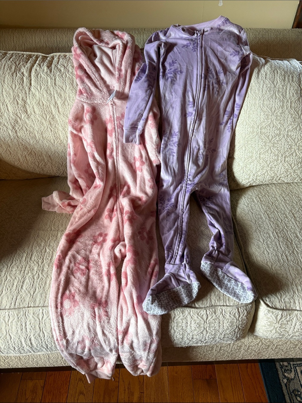 Pink PJ Place 5/6 Footless and Carters 4T Footies